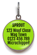 Tennis Ball Dog Tag