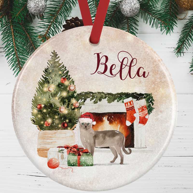 Tonkinese Cat Christmas Decoration