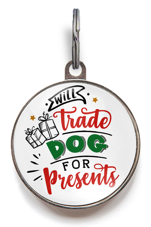 Will Trade Dog For Presents Christmas Cat Tag
