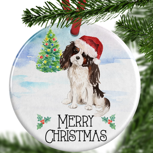 Tri Colour King Charles Spaniel Ornament