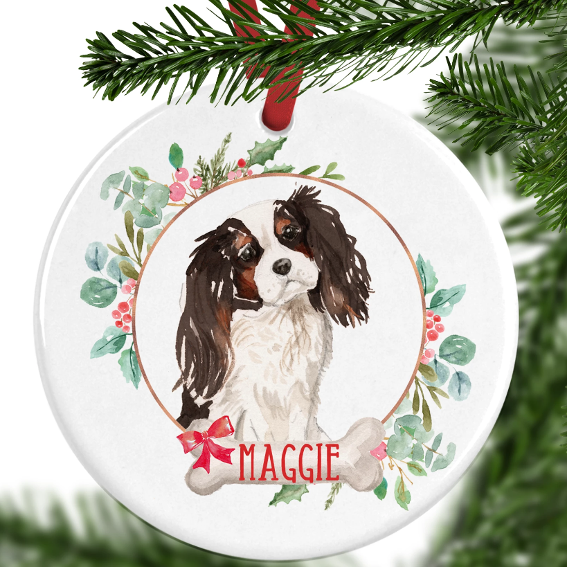King Charles Spaniel Personalised Christmas Ornament