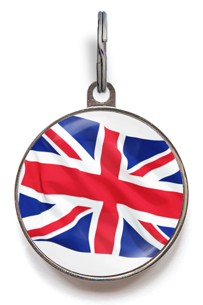 Union Jack UK Flag Pet ID Tag