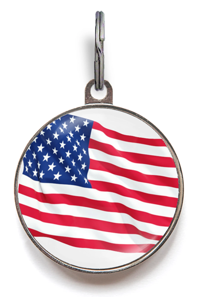 USA Flag Pet ID Tag, United States of America