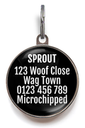 Rescue Dogs Rock! Dog ID Tag - Black