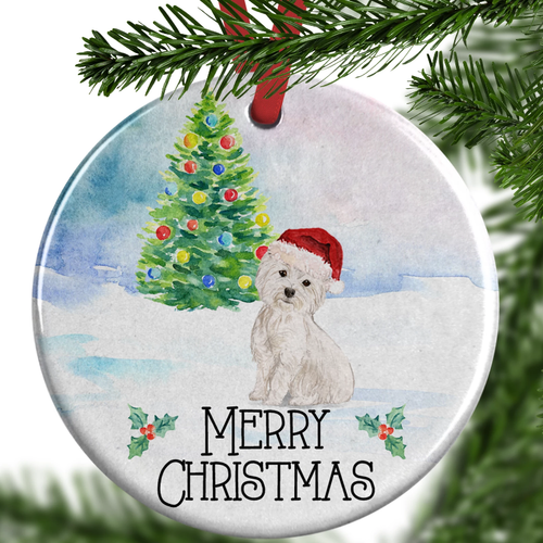 westie christmas ornament