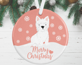 Westie Christmas Decoration - Pink