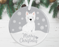 Westie Christmas Decoration - Silver