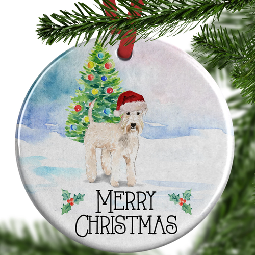 wheaten terrier christmas ornament