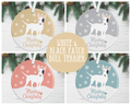 White And Black Patch Bull Terrier Christmas Decoration