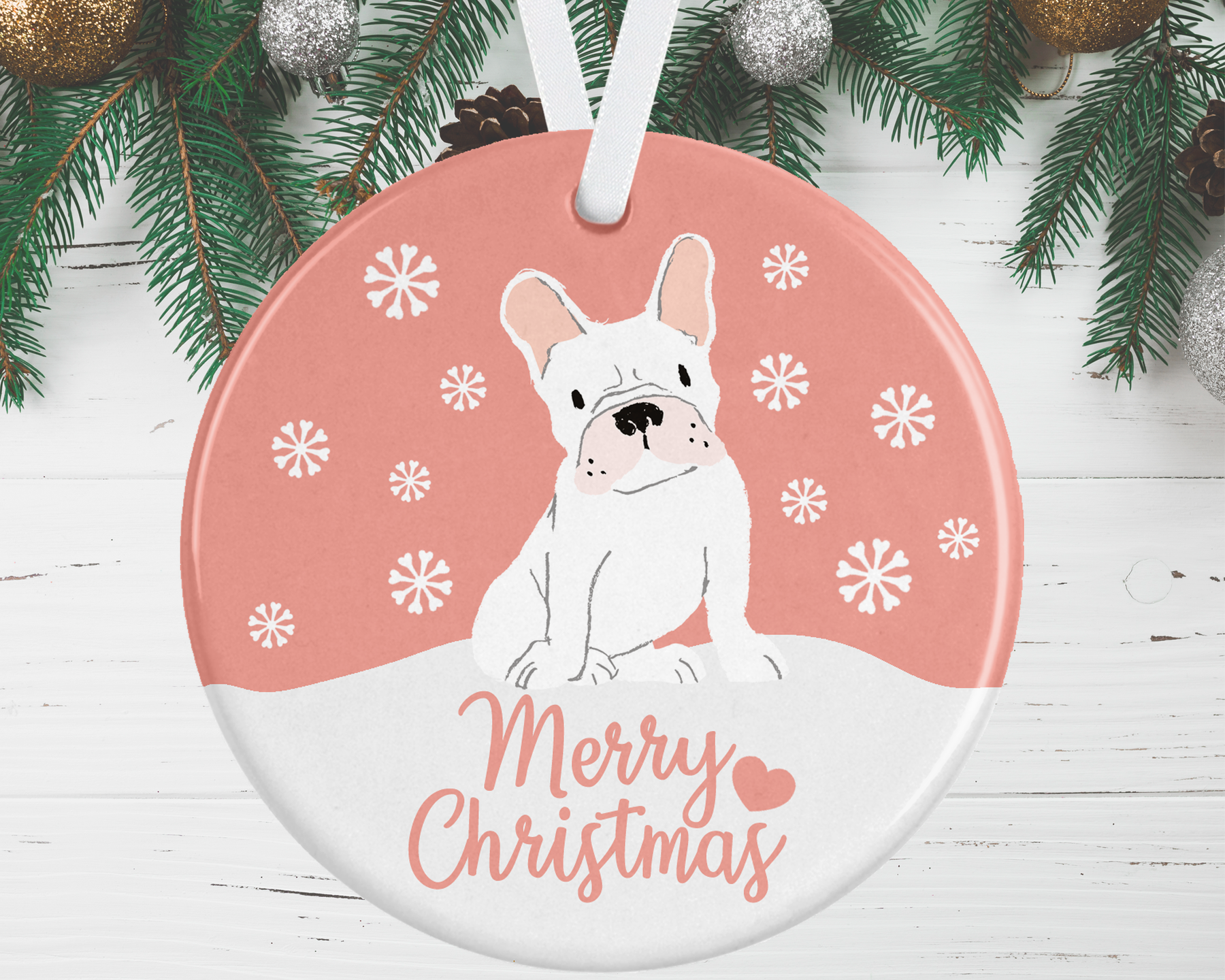 French bulldog tree sales decoration