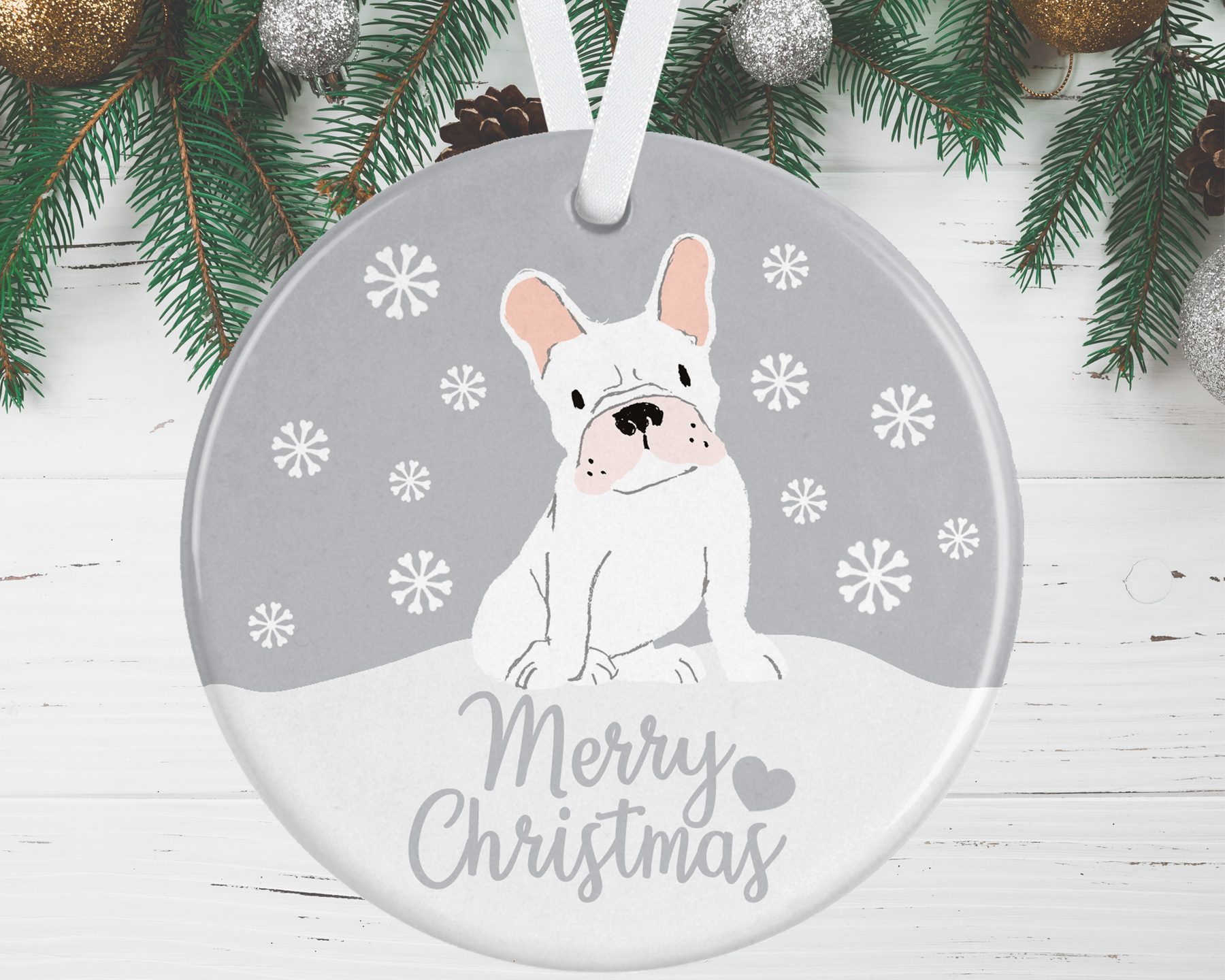 French bulldog online merry christmas